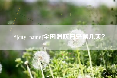 湖州全国消防日是第几天？