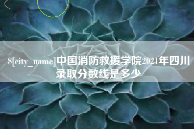 湖州中国消防救援学院2021年四川录取分数线是多少