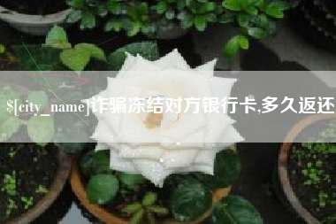 湖州诈骗冻结对方银行卡,多久返还