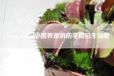 湖州中国救援消防学院招生简章