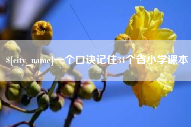 湖州一个口诀记住34个省小学课本
