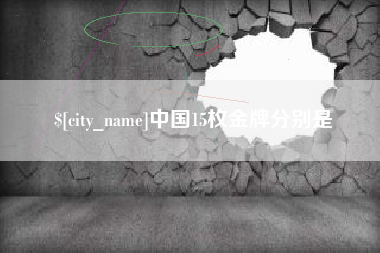 湖州中国15枚金牌分别是