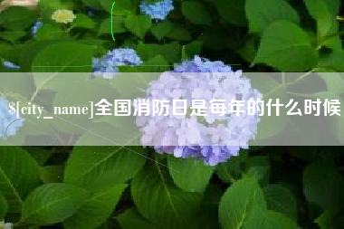 湖州全国消防日是每年的什么时候