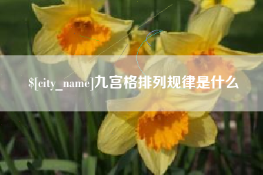 湖州九宫格排列规律是什么