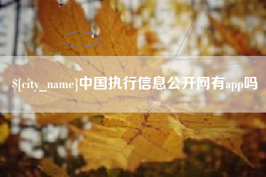 湖州中国执行信息公开网有app吗