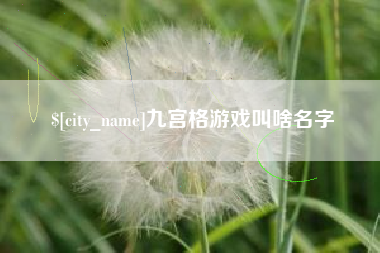 湖州九宫格游戏叫啥名字