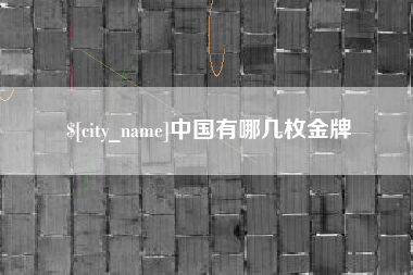 湖州中国有哪几枚金牌