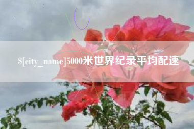 湖州5000米世界纪录平均配速