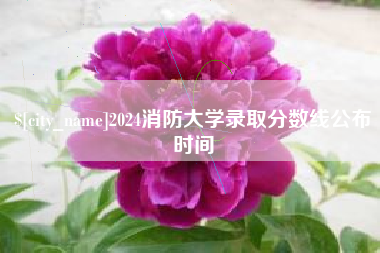 湖州2024消防大学录取分数线公布时间