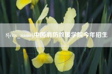 湖州中国消防救援学院今年招生