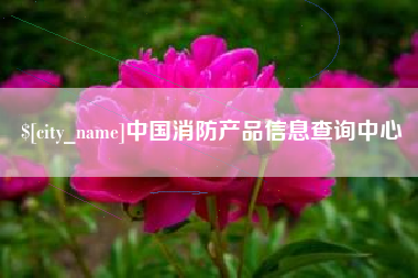 湖州中国消防产品信息查询中心