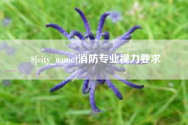 湖州消防专业视力要求