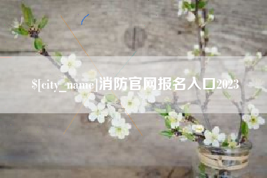 湖州消防官网报名入口2023