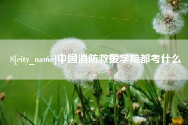 湖州中国消防救援学院都考什么