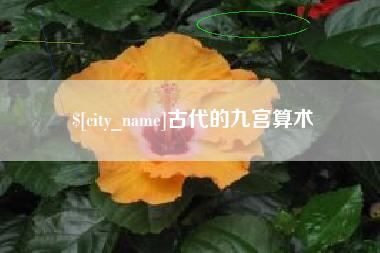 湖州古代的九宫算术