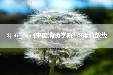 湖州中国消防学院2024年分数线