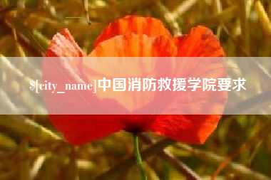 湖州中国消防救援学院要求