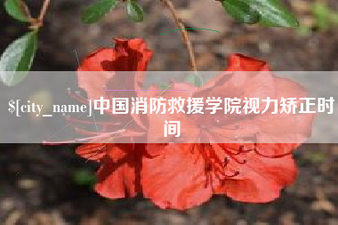 湖州中国消防救援学院视力矫正时间