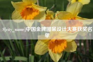 湖州中国金牌图案设计大赛获奖名单