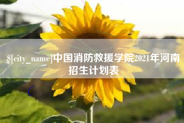湖州中国消防救援学院2021年河南招生计划表