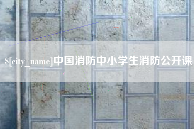 湖州中国消防中小学生消防公开课