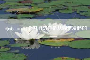 湖州全国消防日是从哪年发起的