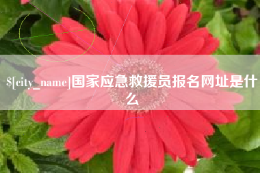 湖州国家应急救援员报名网址是什么