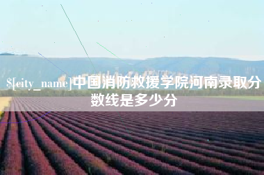 湖州中国消防救援学院河南录取分数线是多少分
