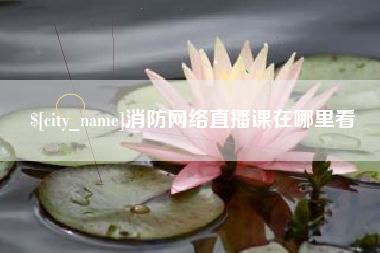 湖州消防网络直播课在哪里看