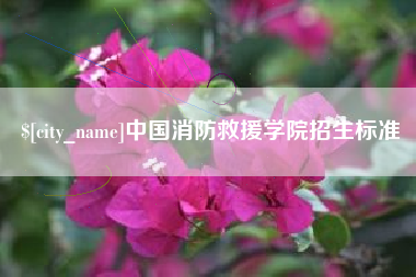 湖州中国消防救援学院招生标准