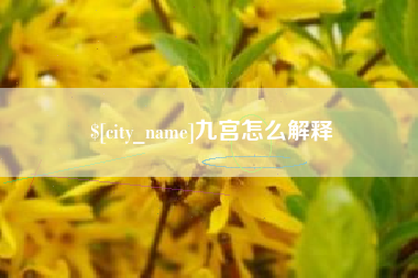 湖州九宫怎么解释