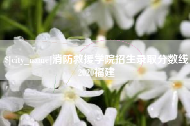 湖州消防救援学院招生录取分数线2020福建