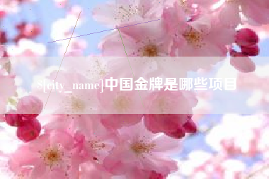 湖州中国金牌是哪些项目