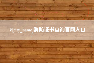 湖州消防证书查询官网入口