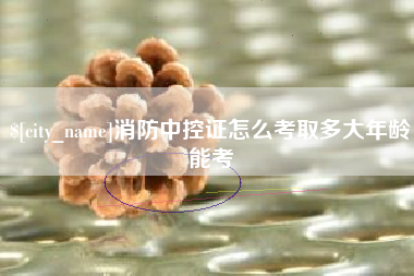 湖州消防中控证怎么考取多大年龄能考